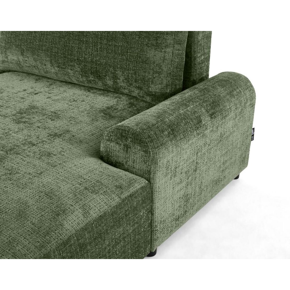 LISA DESIGN Nelly - canapé d'angle droit 4 places convertible avec coffre en velours texturé