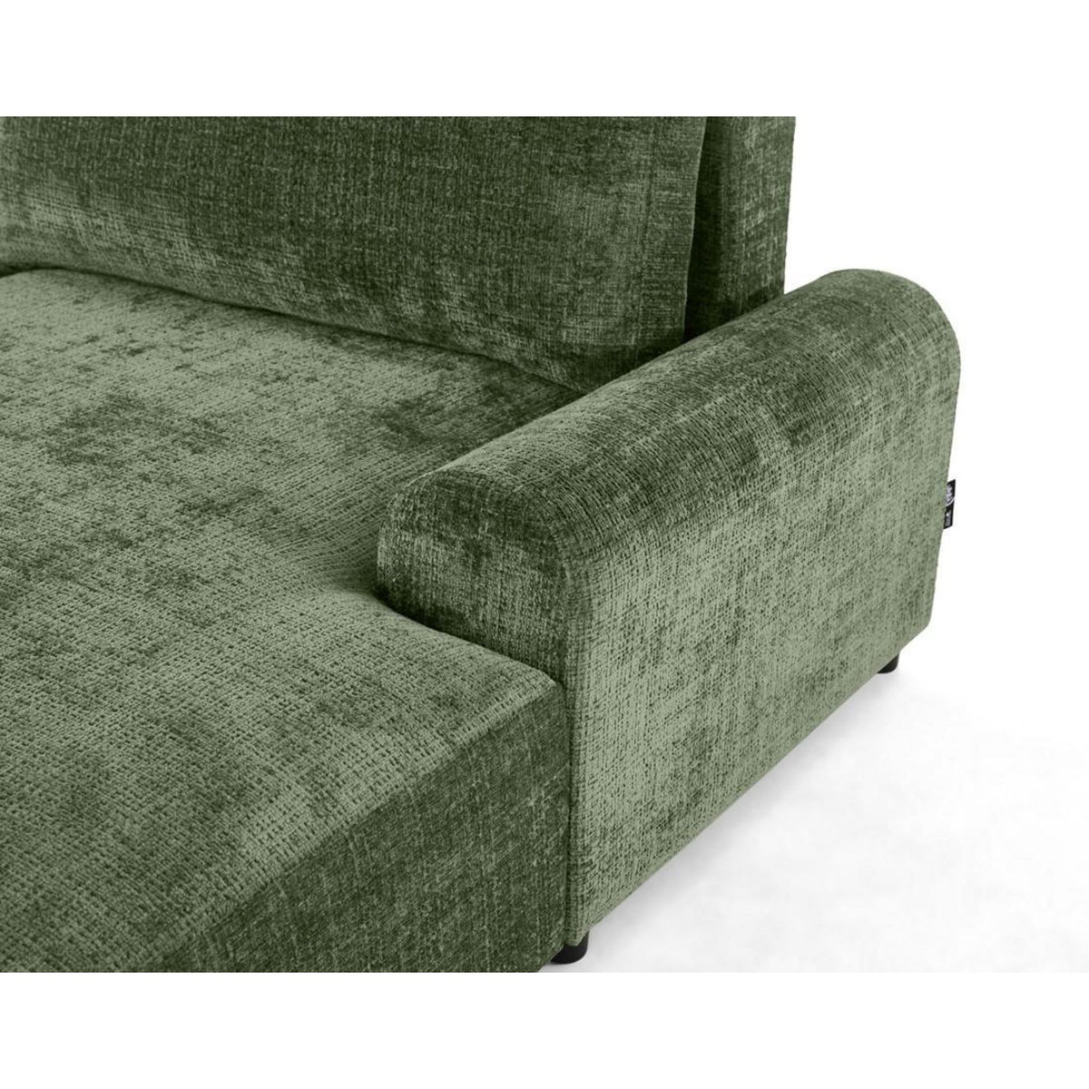 LISA DESIGN Nelly - canapé d'angle droit 4 places convertible avec coffre en velours texturé