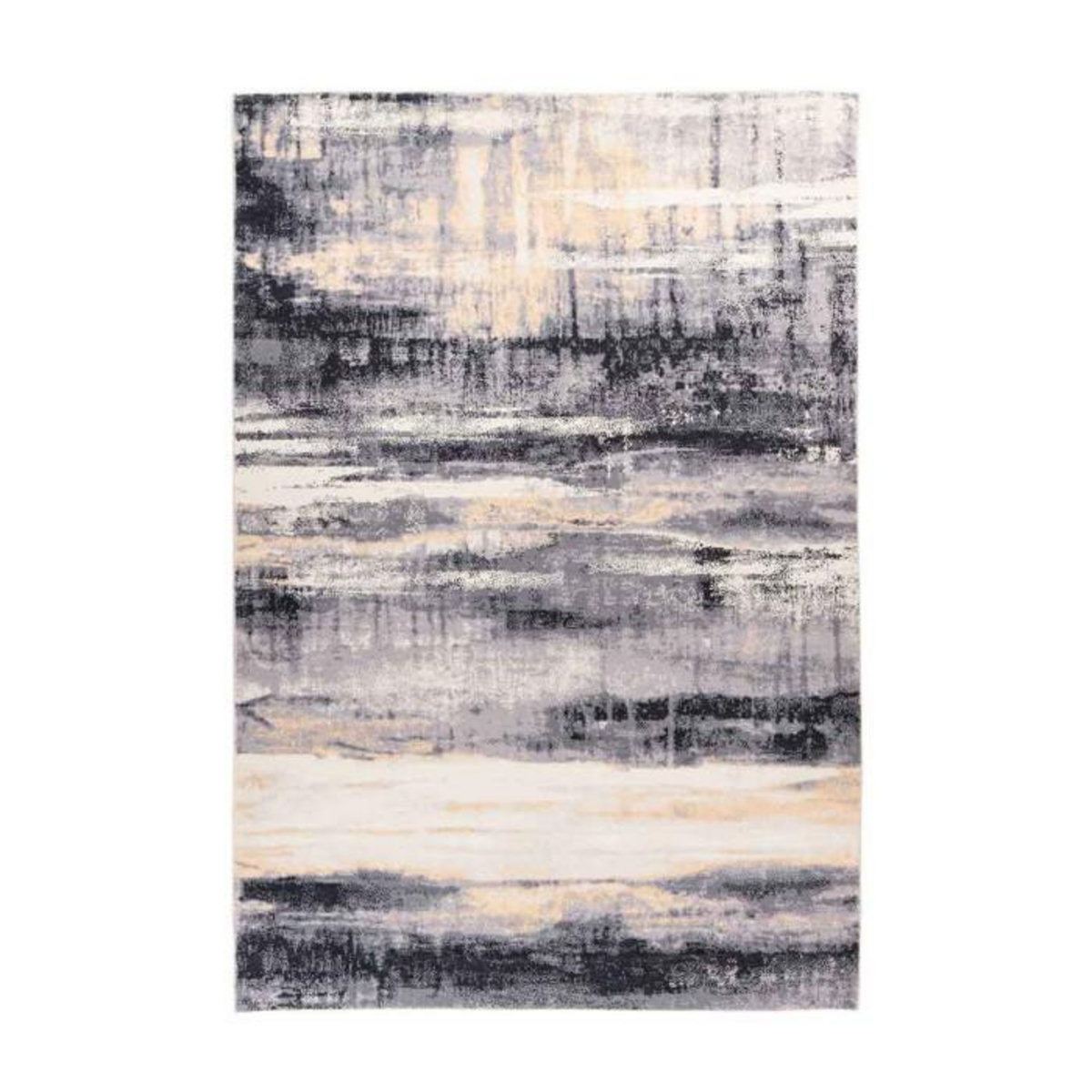 Paris Prix Tapis Tissé à Poils Courts Vintage  Ilian II  Noir