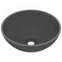 Voir la diapositive 2 : VIDAXL Lavabo rond de luxe de salle Gris fonce mat 32,5x14cm Ceramique