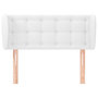 Voir la diapositive 3 : VIDAXL Tete de lit avec oreilles Blanc 93x23x78/88 cm Similicuir