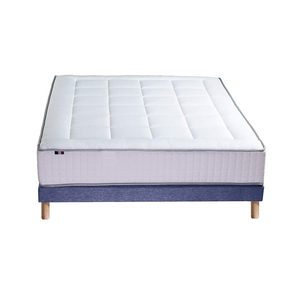 IDLITERIE Ensemble matelas mémoire de forme BELLAGIO 2 avec sommier tapissier