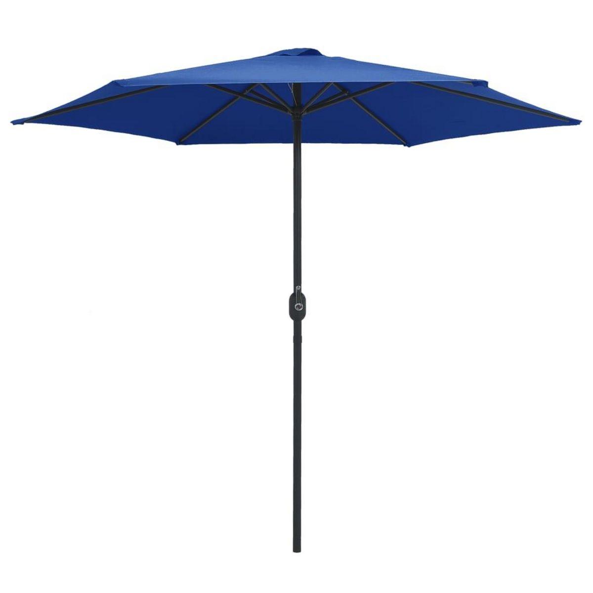 VIDAXL Parasol de jardin et mat en aluminium 270x246 cm Bleu azure