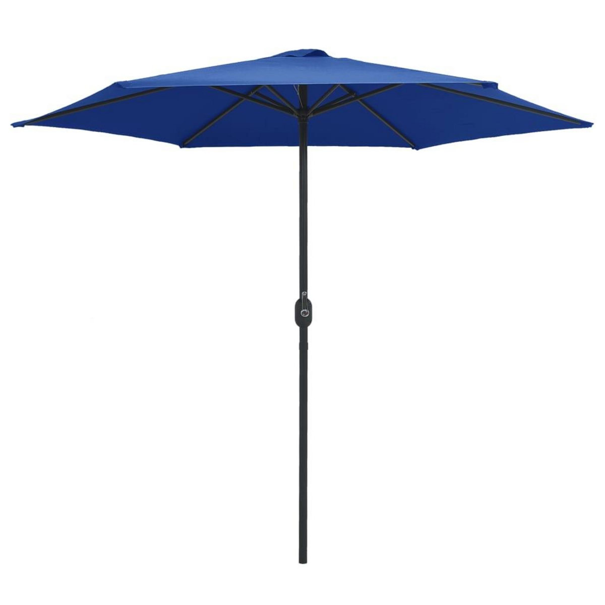 VIDAXL Parasol de jardin et mat en aluminium 270x246 cm Bleu azure
