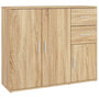 Voir la diapositive 2 : VIDAXL Buffet Chene sonoma 91x29,5x75 cm Bois d'ingenierie
