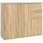 Voir la diapositive 2 : VIDAXL Buffet Chene sonoma 91x29,5x75 cm Bois d'ingenierie