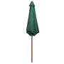 Voir la diapositive 5 : VIDAXL Parasol avec poteau en bois 270 x 270 cm Vert
