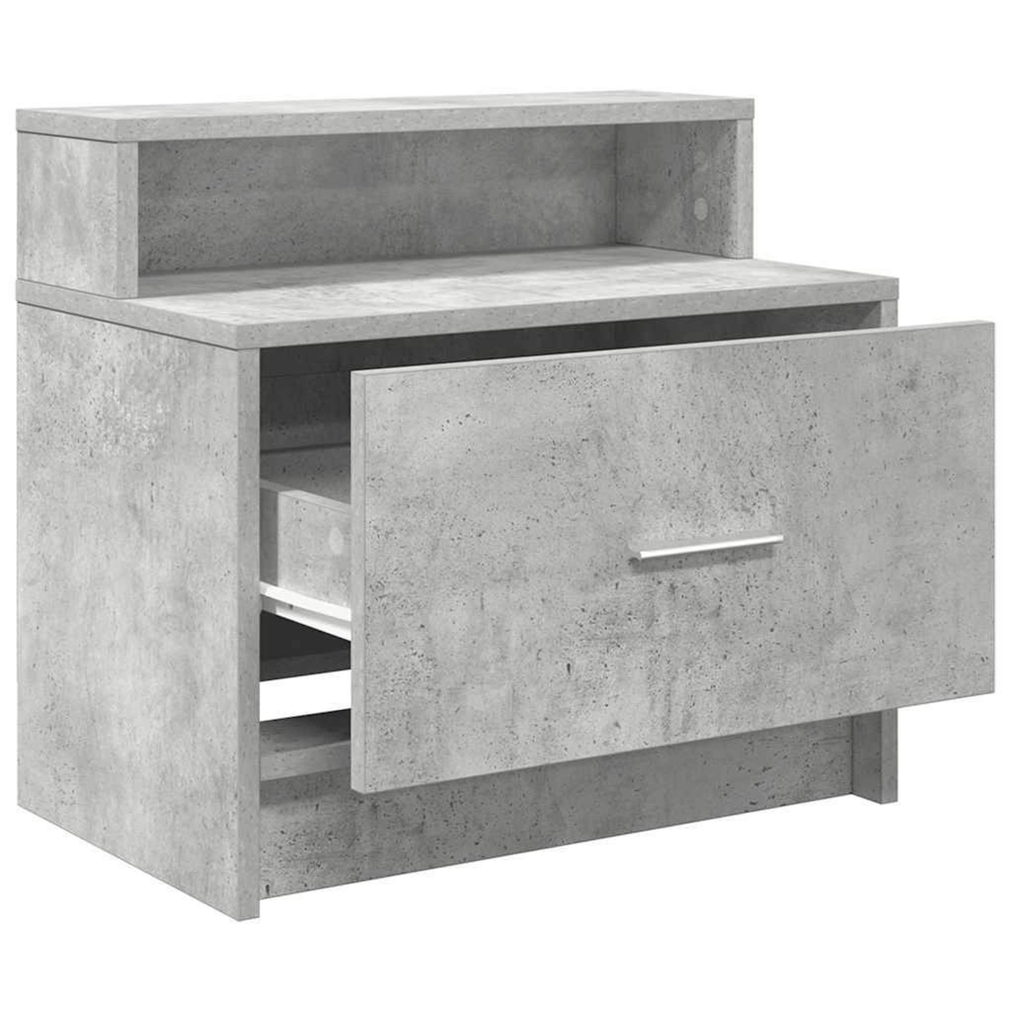 Voir la diapositive 5 : VIDAXL Tables de chevet avec tiroir 2 pcs gris beton 51x31x47 cm