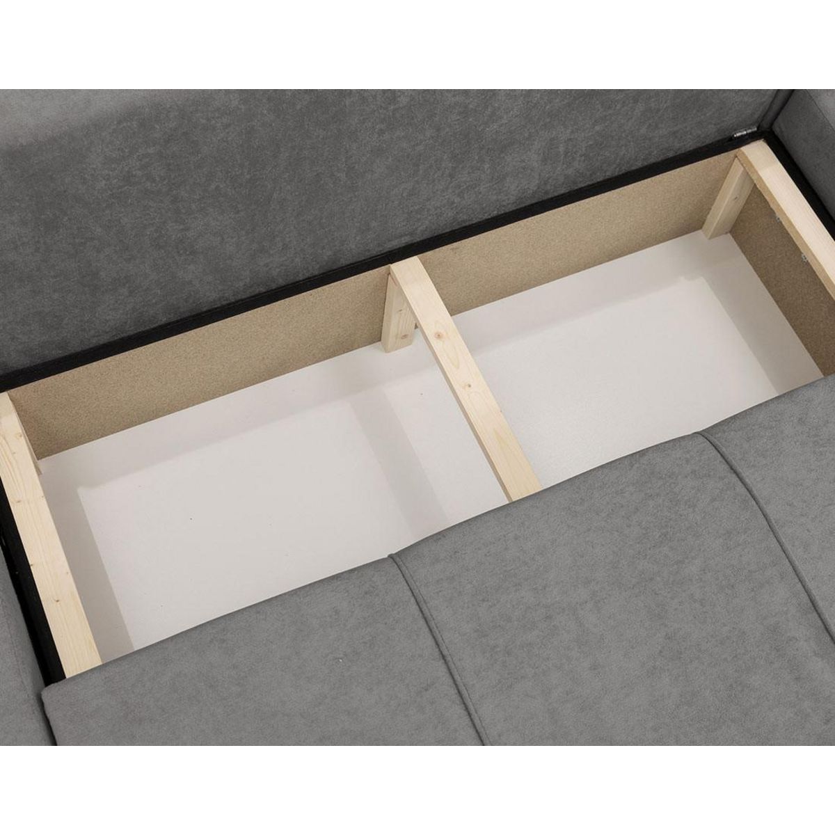 BEST MOBILIER Nicole - canapé panoramique en u 7 places convertible avec coffre en tissu