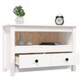 Voir la diapositive 5 : VIDAXL Meuble TV Blanc 79x35x52 cm Bois de pin massif