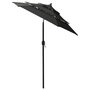 Voir la diapositive 3 : VIDAXL Parasol de jardin a 3 niveaux avec mat en aluminium noir