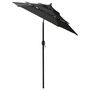Voir la diapositive 3 : VIDAXL Parasol de jardin a 3 niveaux avec mat en aluminium noir