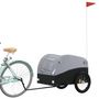 Voir la diapositive 3 : VIDAXL Remorque de vélo noir et gris 45 kg fer