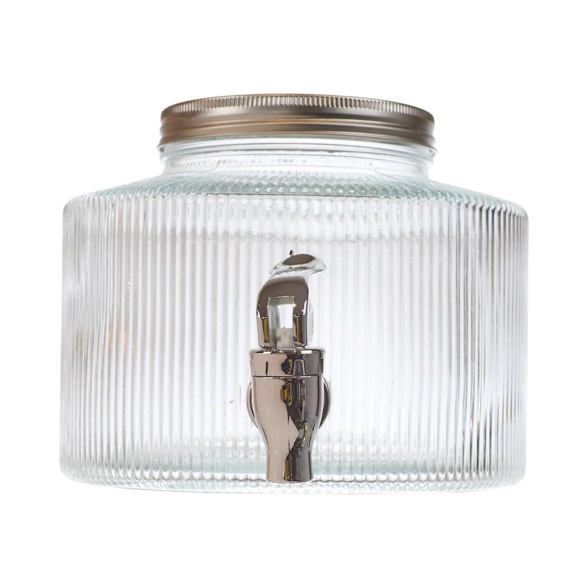 Voir la diapositive 2 : The Home Deco Factory Fontaine à boisson ronde  striée  2l transparent