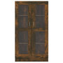Voir la diapositive 3 : VIDAXL Armoire a vitrine Chene fume 82,5x30,5x150 cm Bois d'ingenierie