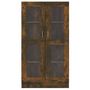 Voir la diapositive 3 : VIDAXL Armoire a vitrine Chene fume 82,5x30,5x150 cm Bois d'ingenierie