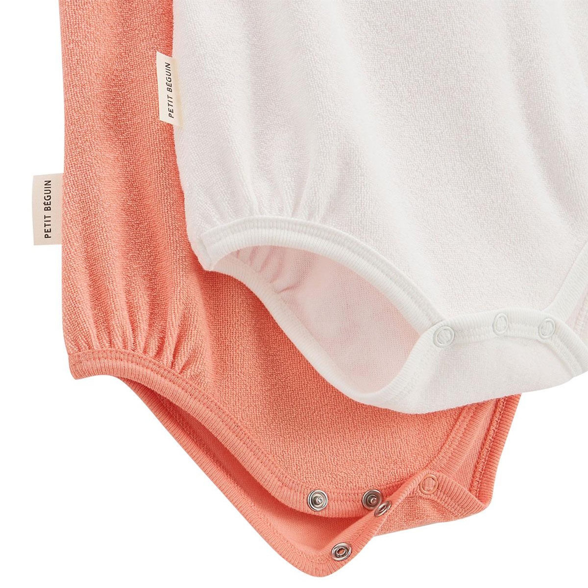 Petit Béguin Lot de 2 bodies bébé à bretelles en éponge Honfleur