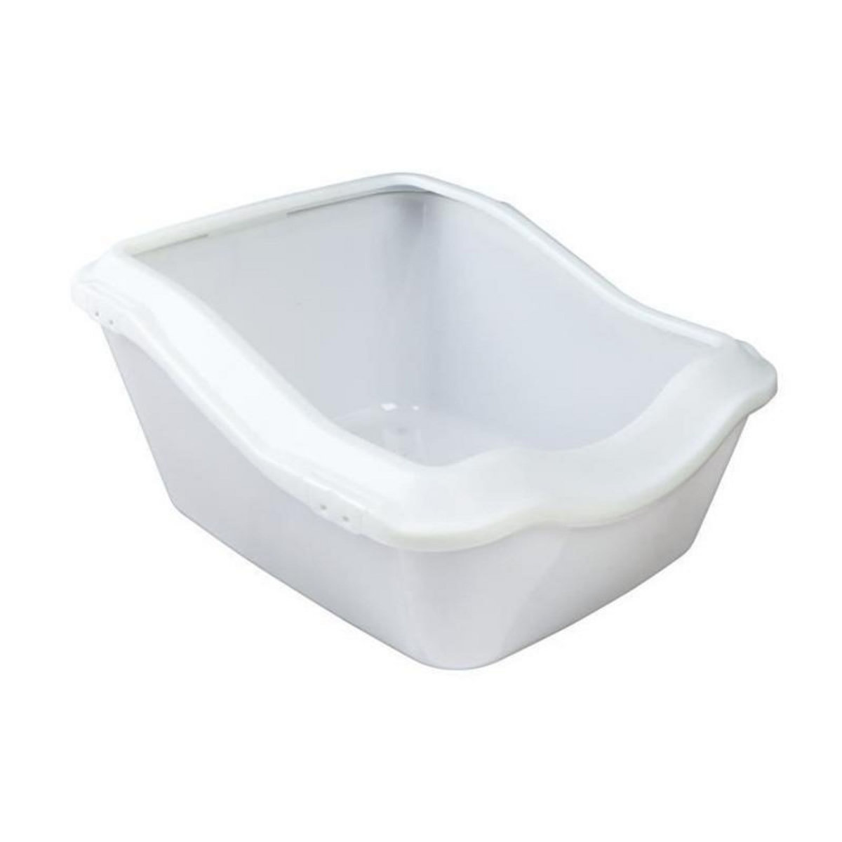 Trixie Bac a litiere TRIXIE Cleany Cat - Rebord - 45 × 29 × 54 cm - Blanc