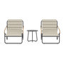 Voir la diapositive 2 : Paris Prix Salon de Jardin Lounge  Ithaka  100cm Beige & Noir