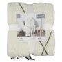 Voir la diapositive 4 : Paris Prix Plaid Sherpa Tressé  Crush  130x160cm Blanc