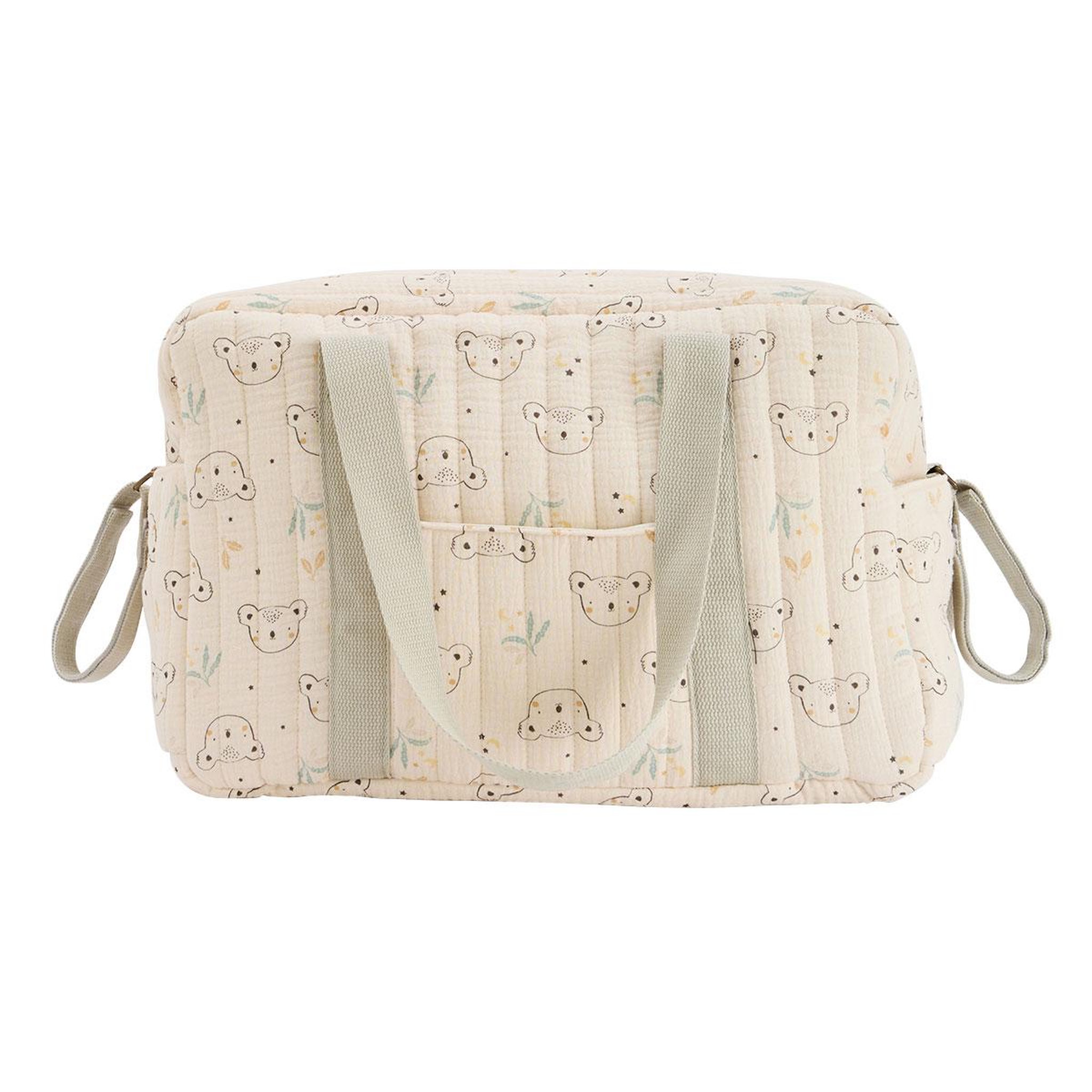 Petit Béguin Sac à langer en gaze de coton mini rêve. Coloris disponibles : Beige