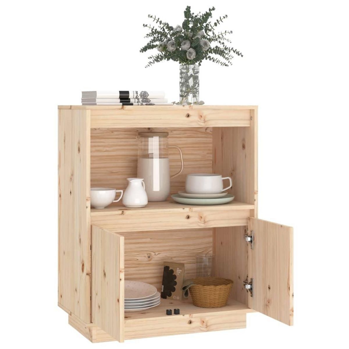 VIDAXL Buffet 60x34x75 cm Bois massif de pin