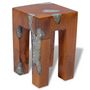 Voir la diapositive 4 : VIDAXL Tabouret Bois de teck massif et resine