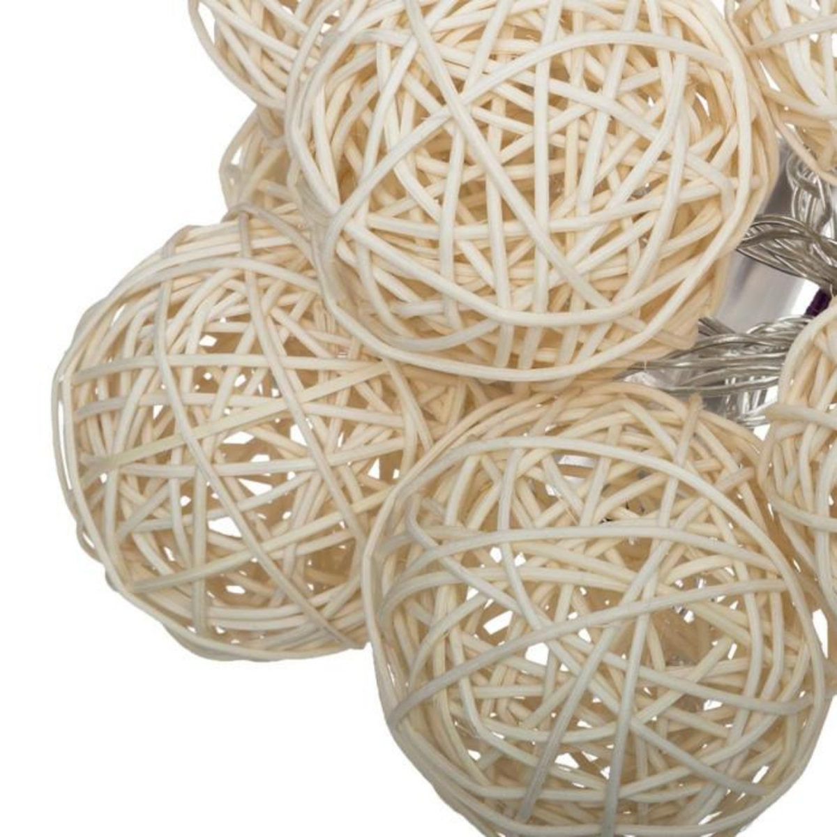 ATMOSPHERA Guirlande Lumineuse Led  10 Boules  165cm Ivoire