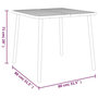 Voir la diapositive 6 : VIDAXL Table de jardin anthracite 80x80x71 cm acier