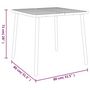 Voir la diapositive 6 : VIDAXL Table de jardin anthracite 80x80x71 cm acier