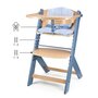 Voir la diapositive 4 : KINDERKRAFT Chaise haute bois 3 en 1 reglable avec harnais
