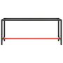 Voir la diapositive 3 : VIDAXL Cadre de banc de travail Noir et rouge mat 190x50x79 cm Metal