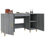 Voir la diapositive 4 : VIDAXL Bureau Sonoma gris 140x50x75 cm Bois d'ingenierie