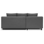 Voir la diapositive 6 : MARKET24 Canapé d'angle gauche convertible MIKA 3 places - Tissu gris clair - Coffre de rangement - L218 x P98/145 x H84 cm