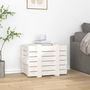 Voir la diapositive 3 : VIDAXL Boîte de rangement Blanc 58x40,5x42 cm Bois massif de pin