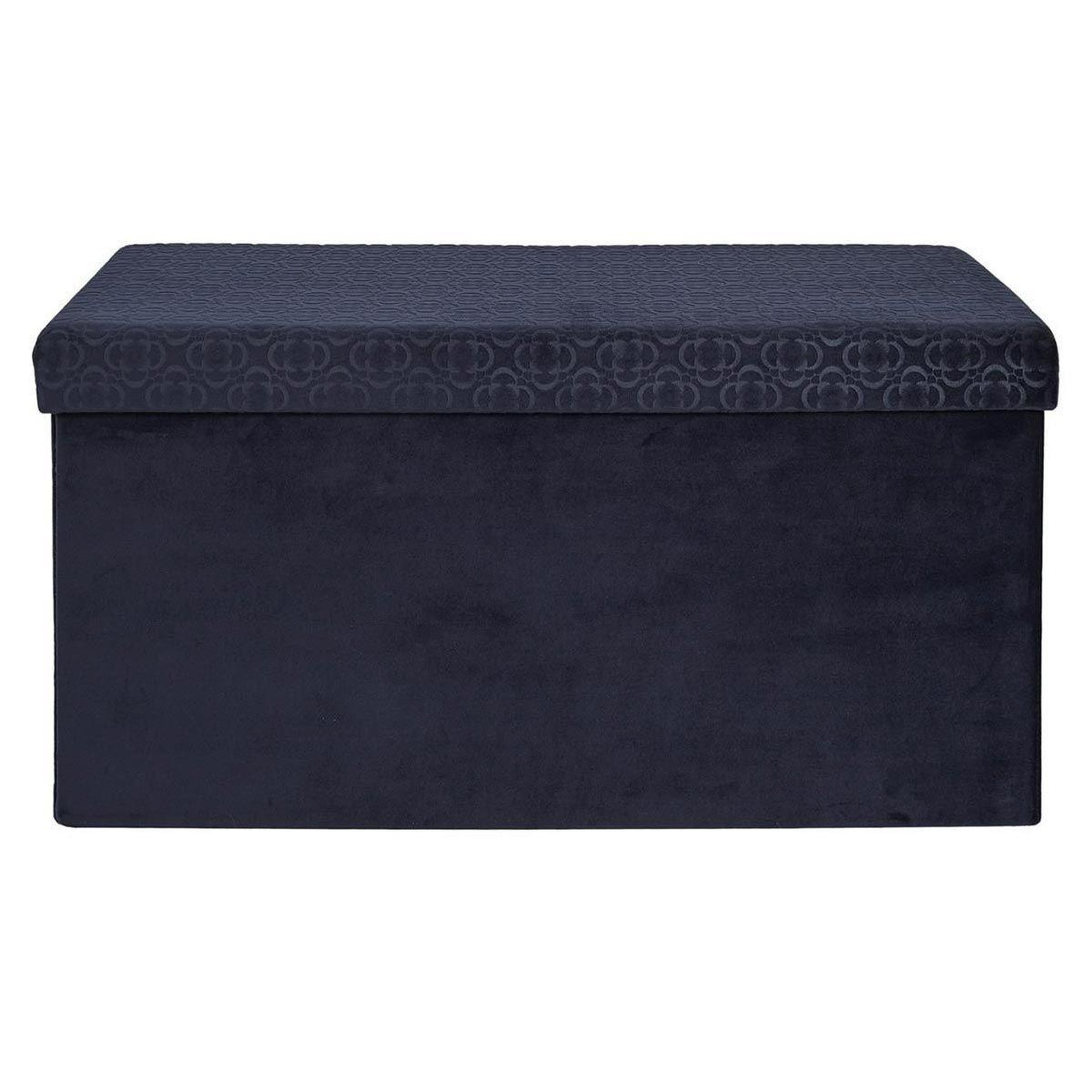 Voir la diapositive 2 : The Home Deco Factory Banc pliable & coffre  rétro  76cm bleu nuit