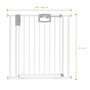 Voir la diapositive 2 : GEUTHER Barrière de Porte à Pression Easylock Plus en Métal - Ajustable de 88,5 cm à 96,5 cm, Couleur Blanc