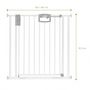 Voir la diapositive 2 : GEUTHER Barrière de Porte à Pression Easylock Plus en Métal - Ajustable de 88,5 cm à 96,5 cm, Couleur Blanc