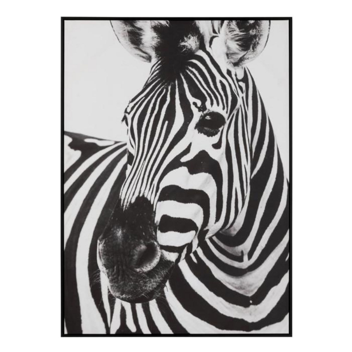Paris Prix Toile Imprimée Encadrée  Zèbre  103x143cm Noir & Blanc