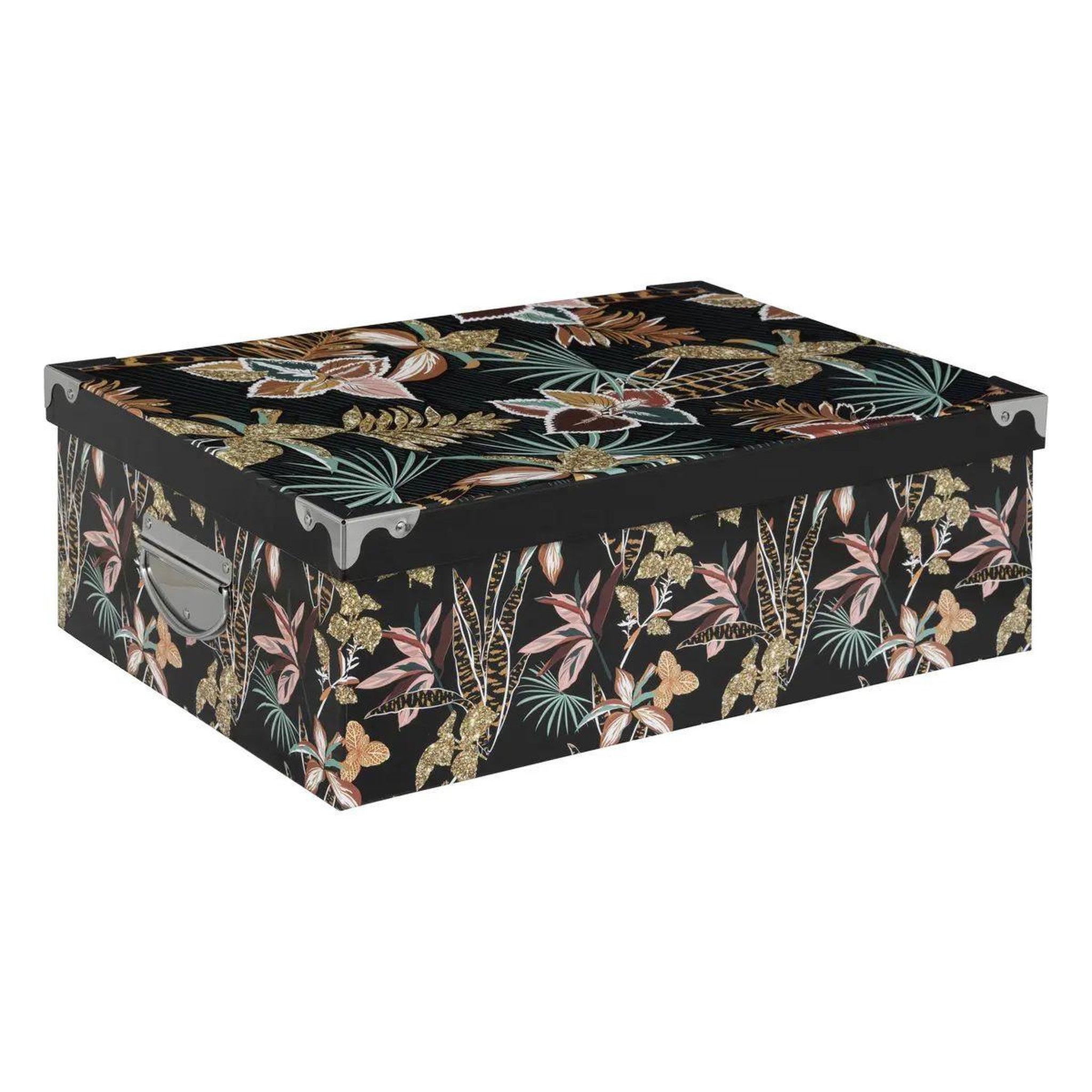 Voir la diapositive 2 : FIVE Lot de 6 boîtes de rangement  jungle  48cm noir