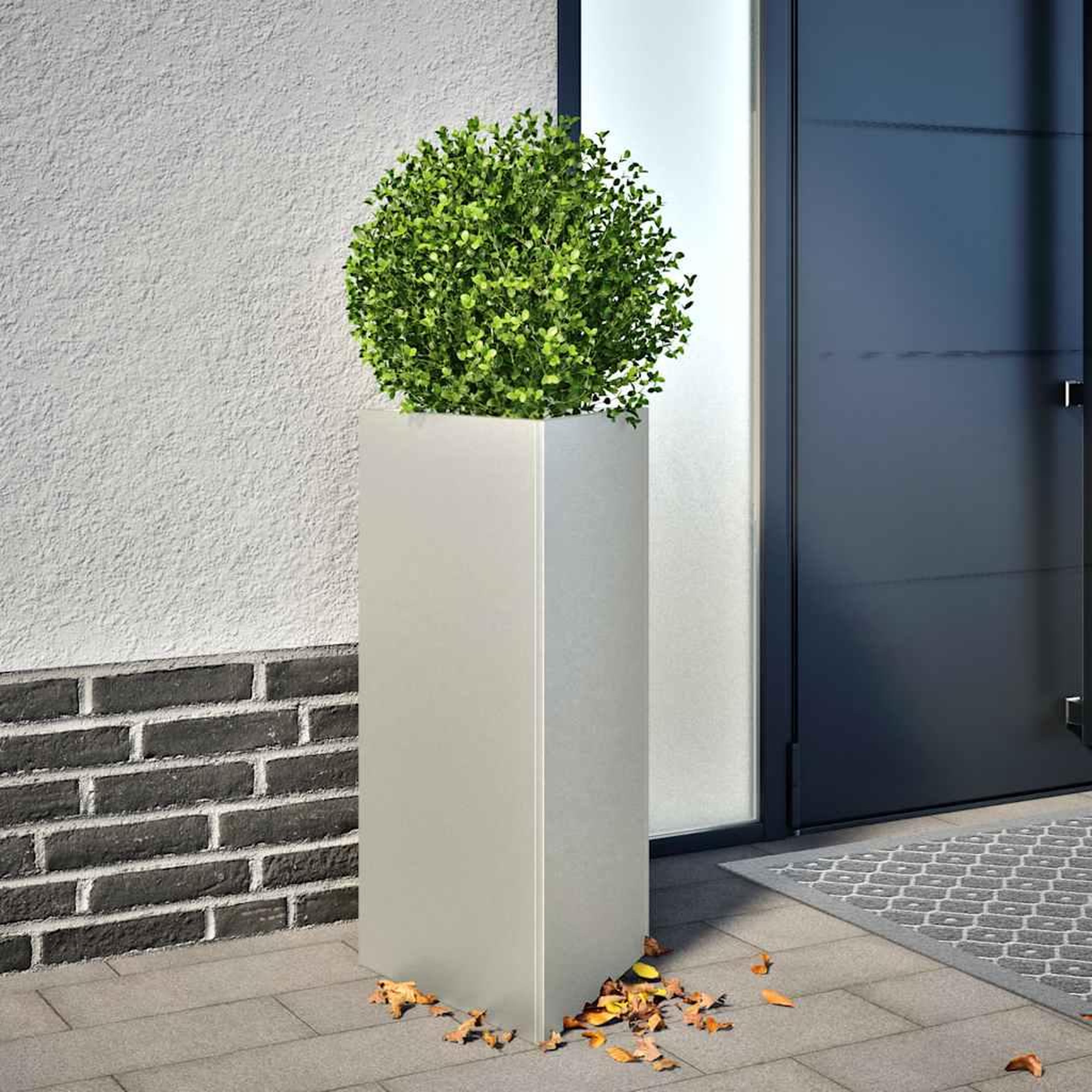 VIDAXL Jardinieres 2 pcs triangulaire 40x40x75 cm acier inoxydable