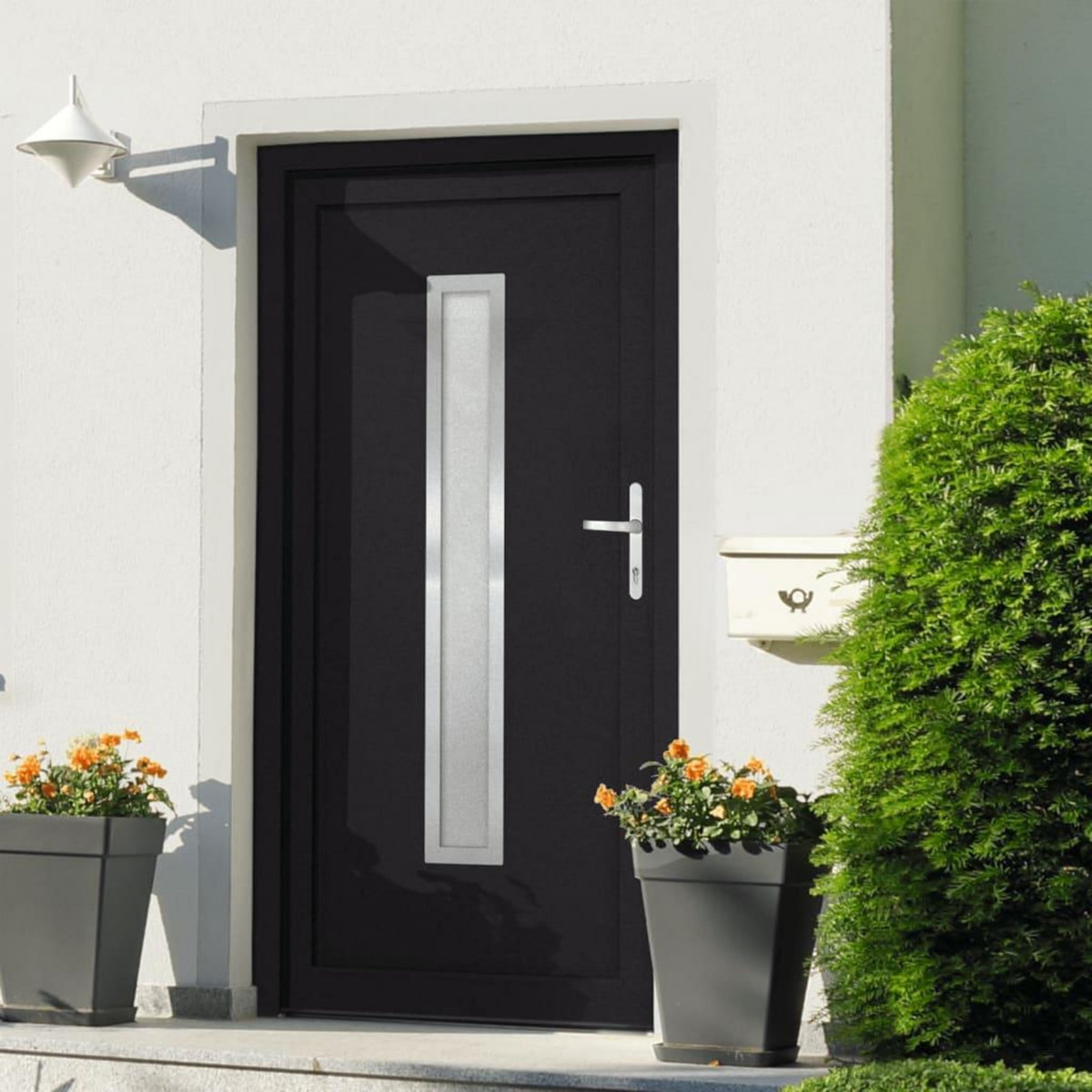 VIDAXL Porte d'entree anthracite 88x200 cm PVC