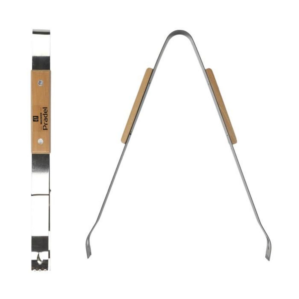 Paris Prix Lot de 4 Ustensiles  Barbecue  46cm Vert & Naturel