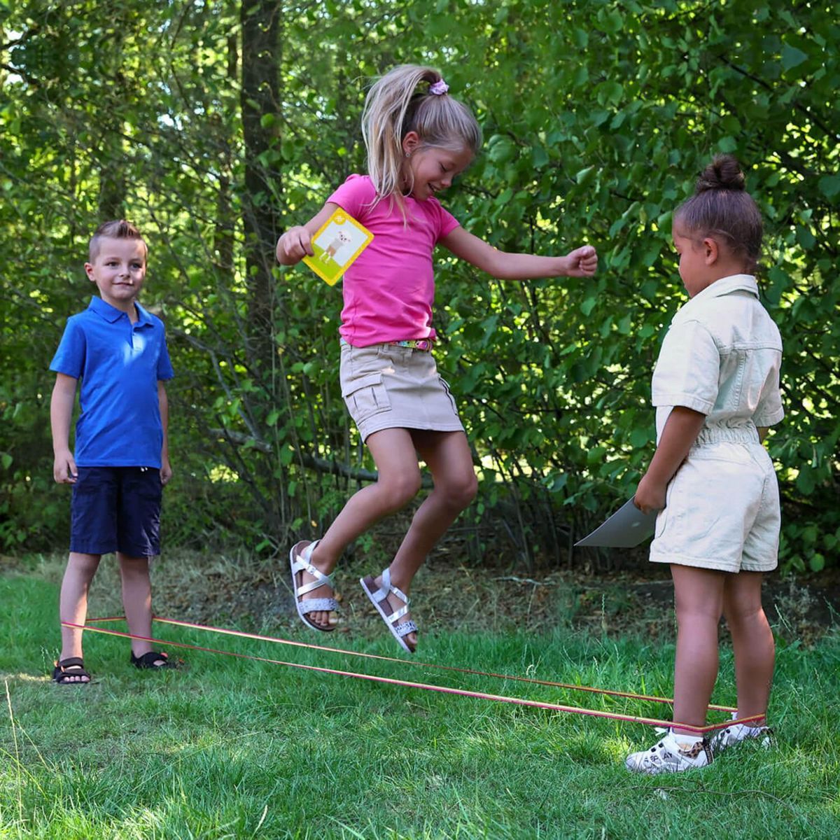SES Creative Jeu d'éveil ses-creative Jump! Animals avec corde élastique multicolore