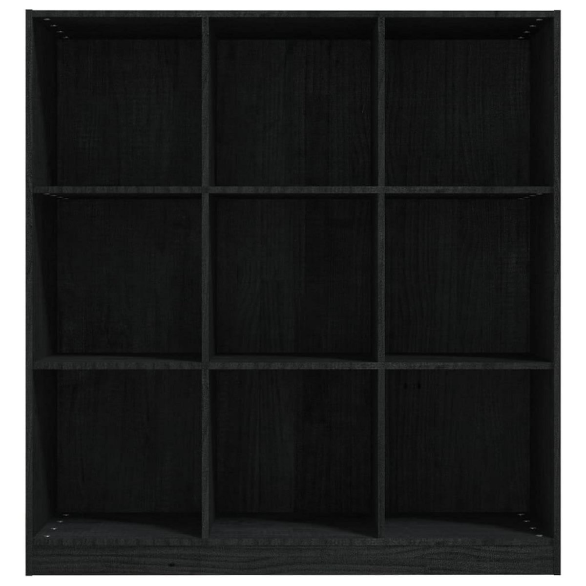 VIDAXL Bibliotheque/Separateur de piece Noir 104x33,5x110cm Pin massif