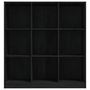 Voir la diapositive 5 : VIDAXL Bibliotheque/Separateur de piece Noir 104x33,5x110cm Pin massif