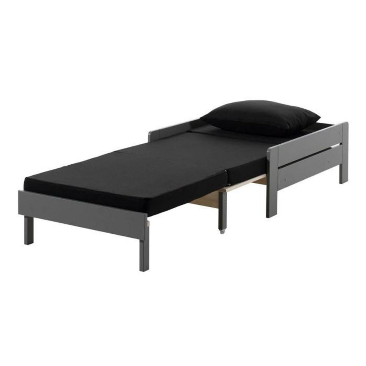 Paris Prix Pack - Lit Mezzanine Enfant & Fauteuil-Lit  Pino  Gris