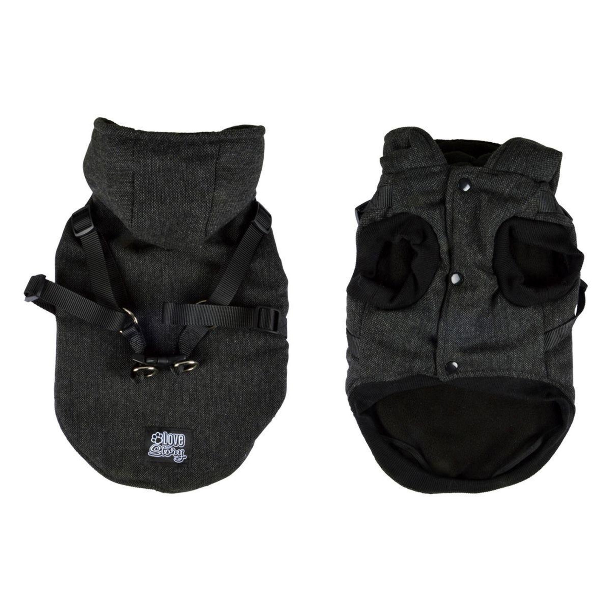 Voir la diapositive 1 : LOVE STORY Manteau pour chien  tweed  35cm anthracite
