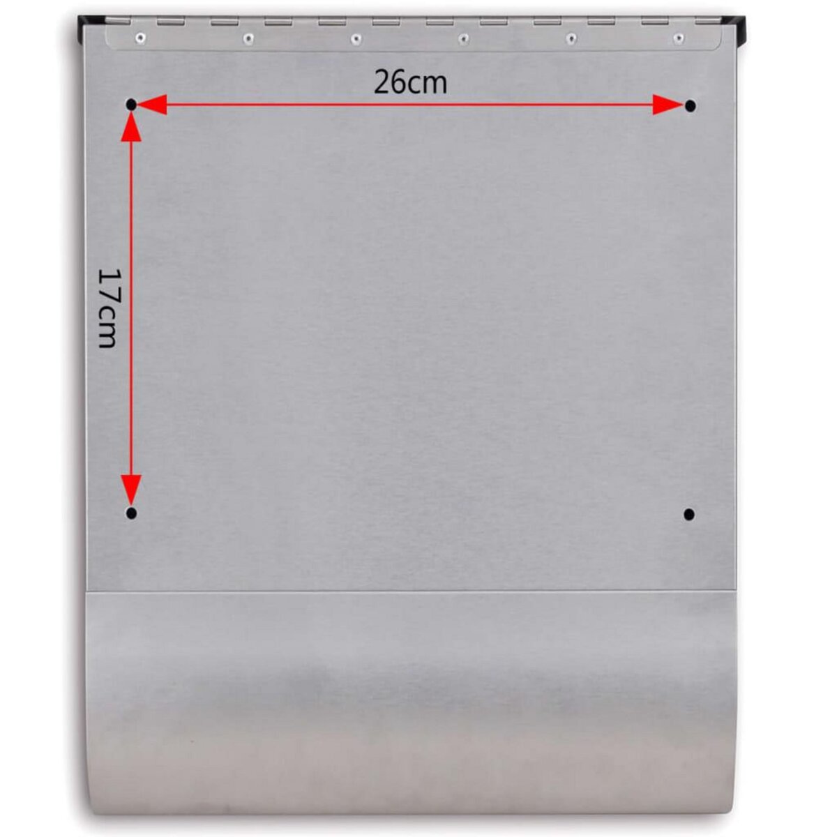 VIDAXL Boîte aux lettres en acier inoxydable