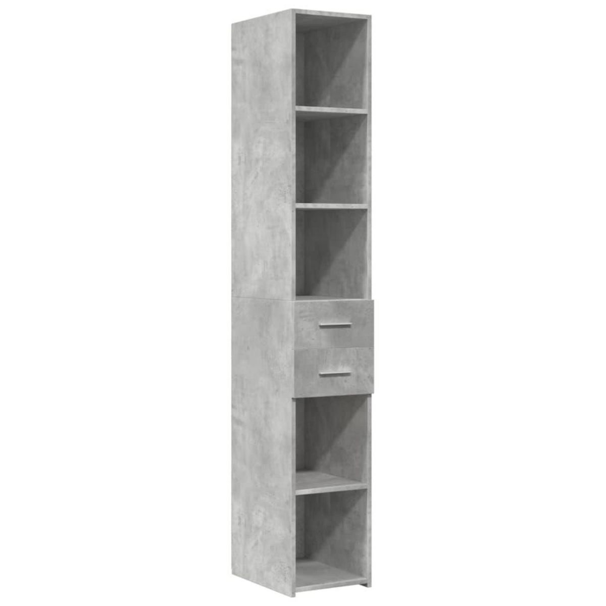 VIDAXL Buffet haut gris beton 30x42,5x185 cm bois d'ingenierie